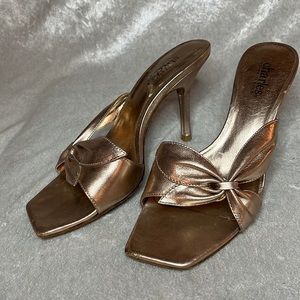 Charles David Rose Gold Stiletto Slides